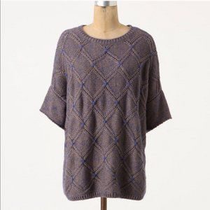 Anthropologie Moth Oversize Diamond Weave Sweater